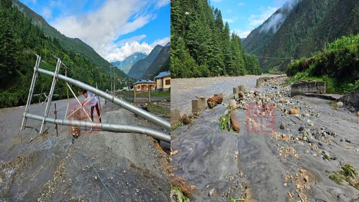 Flash floods triggered by cloudburst in Arunachal's West Kameng district wash away several strategic roads, structures