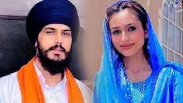 Iailed pro-Khalistani leader Amritpal Singh (L), Kirandeep Kaur wife of Amritpal Singh (R)