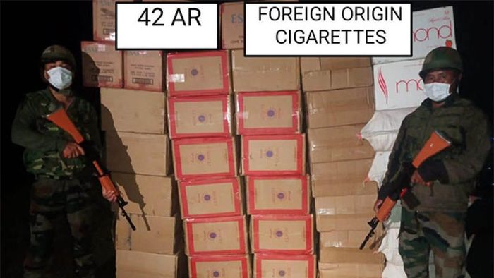 Assam Rifles seize foreign cigarettes worth Rs 2 crore in Champhai