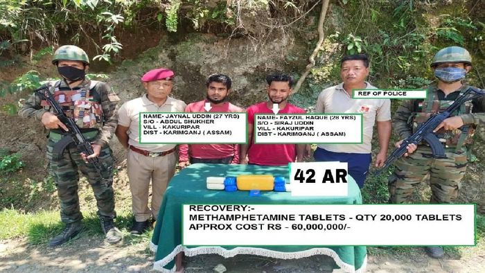 Methamphetamine tablets recovered in Mizoram