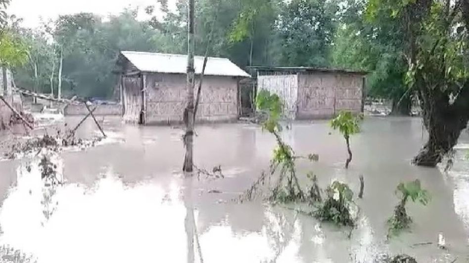Assam: Severe flooding grips Tihu as broken embankment leads to inundation Assam: Severe flooding grips Tihu as broken embankment leads to inundation