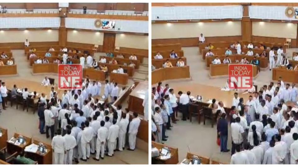 Uproar in Tripura Legislative Assembly as opposition leaders demand action against BJP MLA Uproar in Tripura Legislative Assembly as opposition leaders demand action against BJP MLA