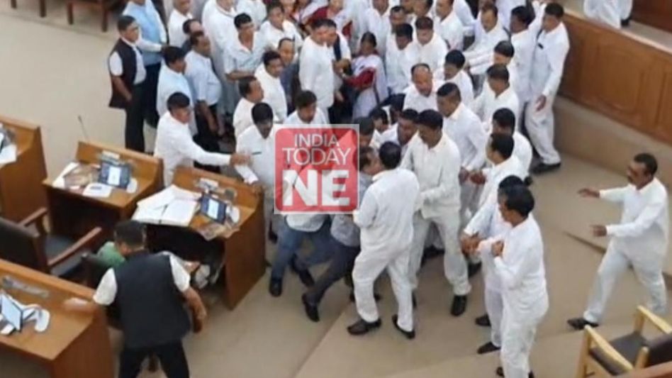 Five opposition MLAs suspended from Tripura Budget Session after uproar in assembly Five opposition MLAs suspended from Tripura Budget Session after uproar in assembly