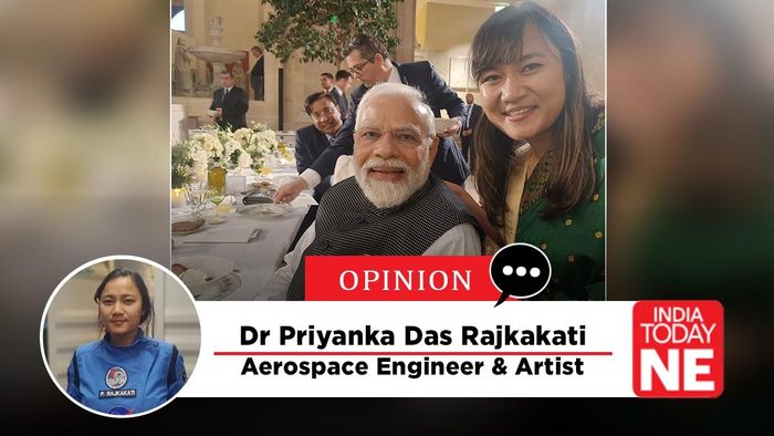 Assam's Priyanka Das Rajkakati with Prime Minister Narendra Modi