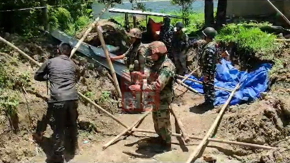 Manipur violence: Security forces destroy bunkers in Kangpokpi, Imphal West and Churachandpur districts Manipur violence: Security forces destroy bunkers in Kangpokpi, Imphal West and Churachandpur districts