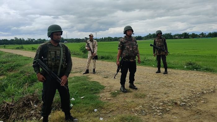 Farming activities began amid security protection in Manipur