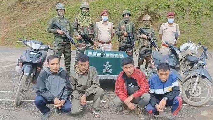 Three cadres of resistance group arrested along with huge amount of Myanmar currency
