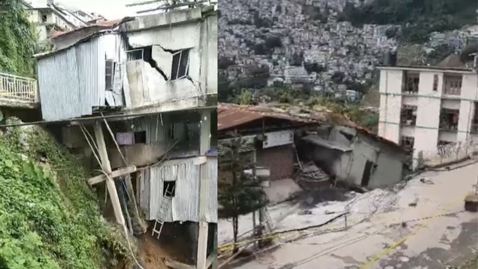 Mizoram: Building collapse on NH 6 disrupt connectivity, halts traffic Mizoram: Building collapse on NH 6 disrupt connectivity, halts traffic