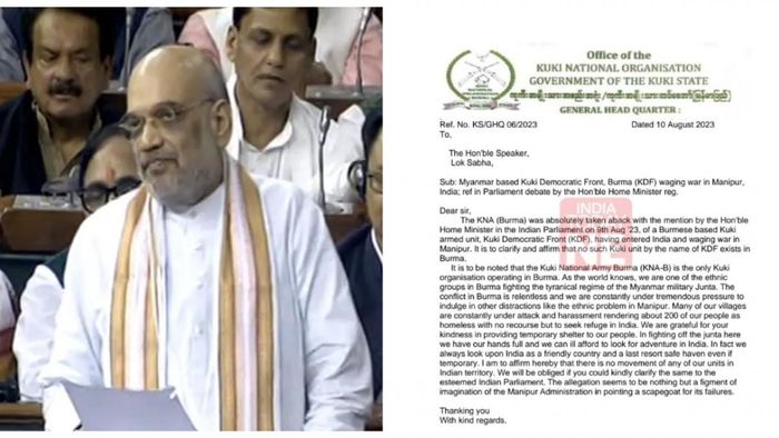 Kuki groups in Myanmar refutes Home Minister's allegation of Kuki Democratic Front's presence in Manipur