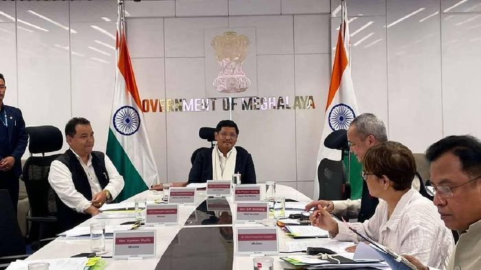 CM Conrad Sangma during a cabinet meet