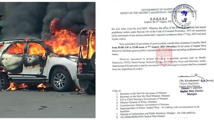 Manipur violence: Curfew relaxed in Imphal West district for essential purchases on August 7