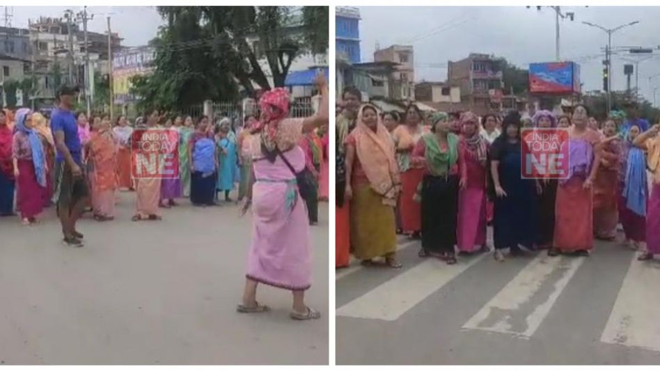 Manipur violence: Outraged womenfolk take to streets after brutal killing of three Meitei civilians in Bishnupur Manipur violence: Outraged womenfolk take to streets after brutal killing of three Meitei civilians in Bishnupur