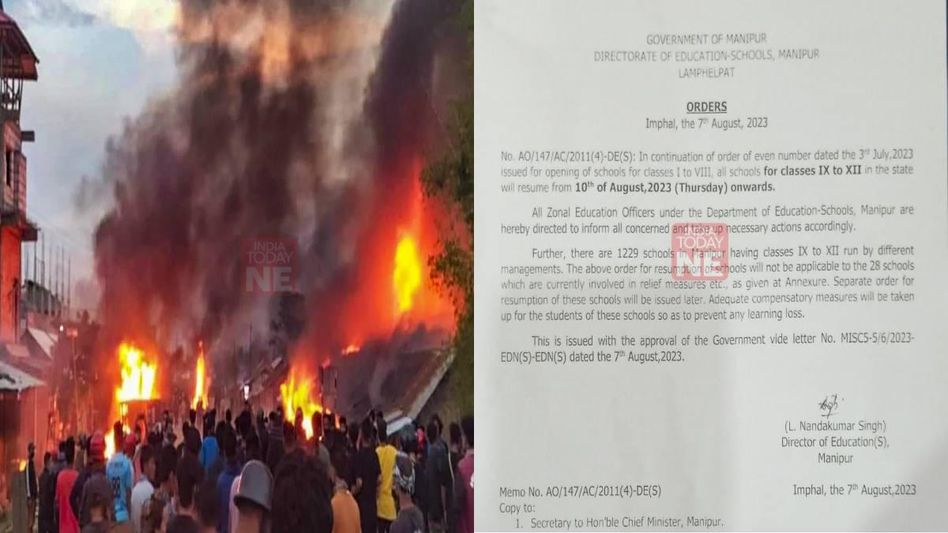 Manipur: Schools for classes IX to XII to resume in violence-hit state from August 10 Manipur: Schools for classes IX to XII to resume in violence-hit state from August 10