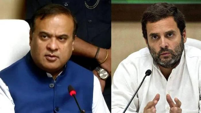 Assam Chief Minister Himanta Biswa Sarma (L), Congress leader Rahul Gandhi (R)