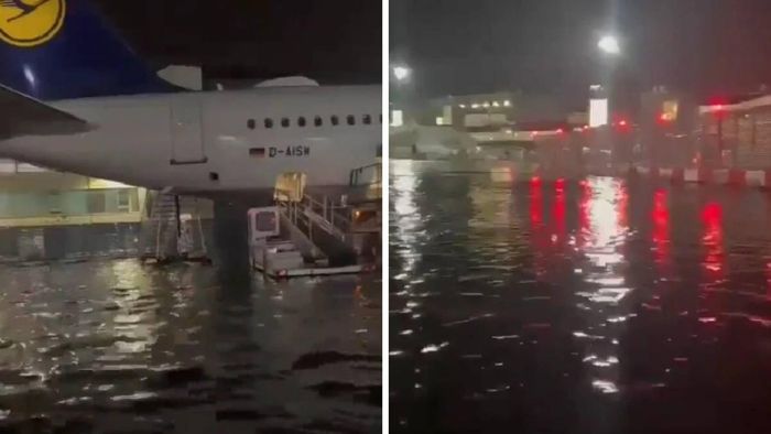 Germany's Frankfurt Airport inundated following strong storm