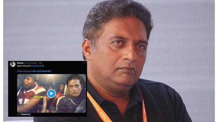 'Arrest Prakash Raj' tops the list of 'X' trend after controversial post of ISRO's moon landing