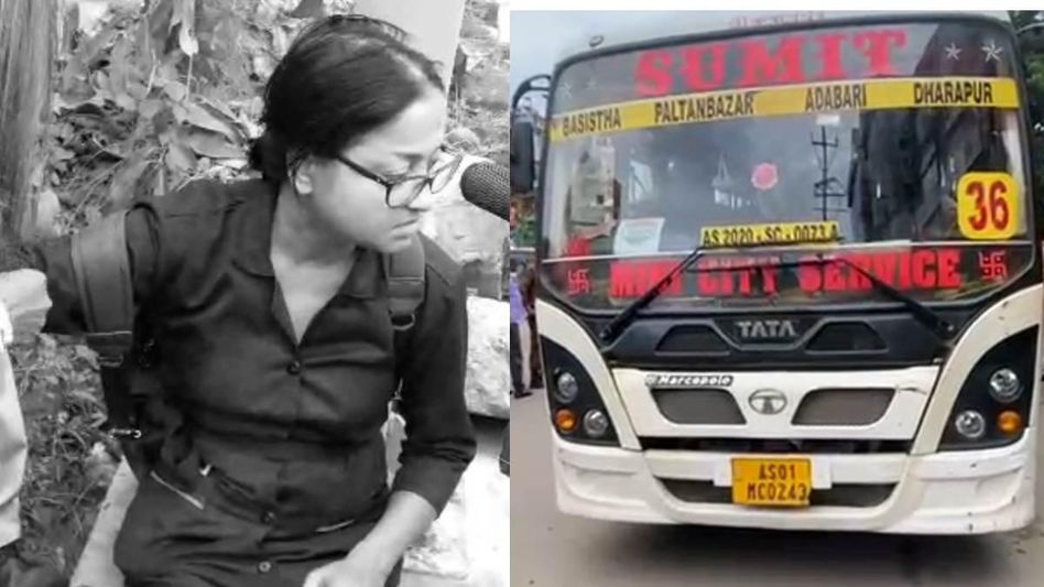 Assam: Erratically driven Guwahati City bus met with accident, one injured Assam: Erratically driven Guwahati City bus met with accident, one injured
