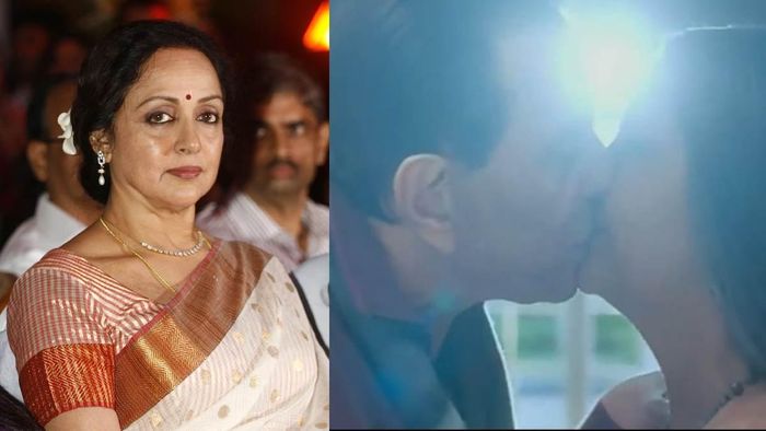 Hema Malini reacts to Dharmendra's kiss with Shabana Azmi