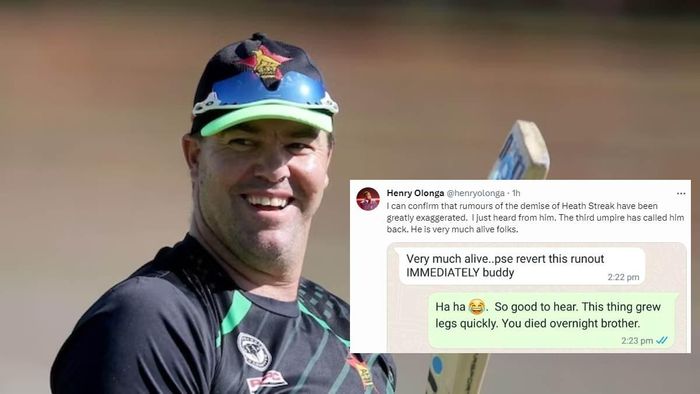 Zimbabwe legendary cricketer Heath Streak is 'well and alive'