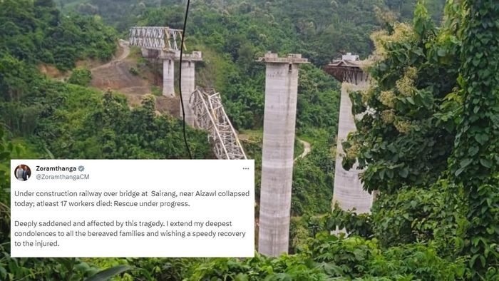 Mizoram railway bridge mishap: CM Zoramthanga extends condolences to bereaved families