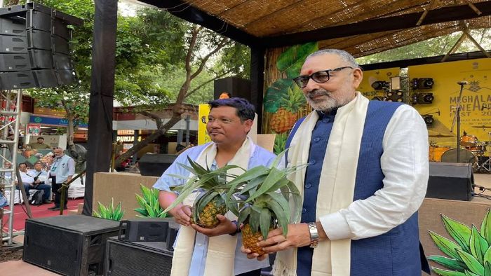 Meghalaya CM Conrad Sangma with Giriraj Sing