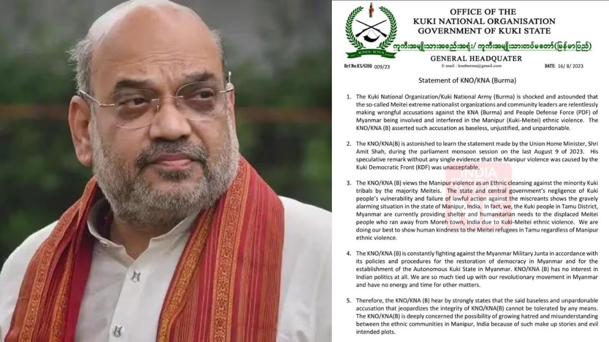 Amit Shah's remarks on Manipur violence draw sharp reactions from Kuki groups in Myanmar