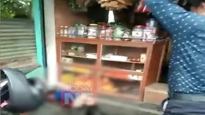 BJP leader allegely attacking youth