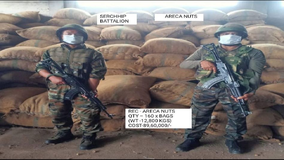 Mizoram: Areca nuts worth Rs 89.6 lakh recovered in Champhai district Mizoram: Areca nuts worth Rs 89.6 lakh recovered in Champhai district