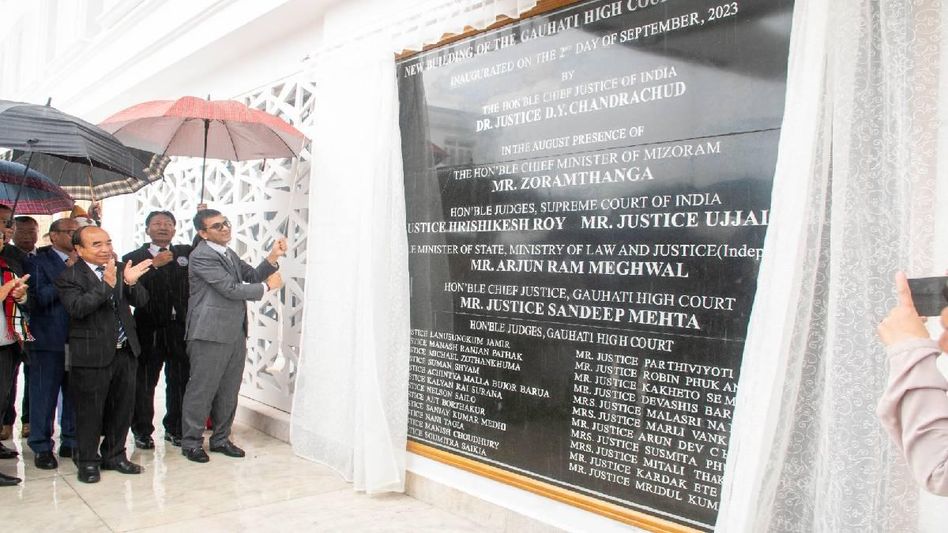 Mizoram: Chief Justice of India inaugurates Gauhati High Court Aizawl bench's new building  Mizoram: Chief Justice of India inaugurates Gauhati High Court Aizawl bench's new building