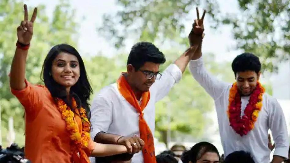 ABVP secures three seats, NSUI claims vice-president post in Delhi University elections ABVP secures three seats, NSUI claims vice-president post in Delhi University elections
