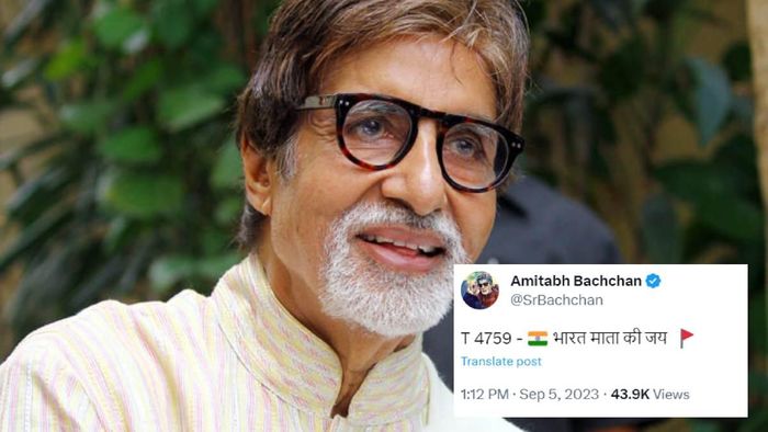 Amitabh Bachchan tweets 'Bharat Mata Ki Jai' amid India name change row
