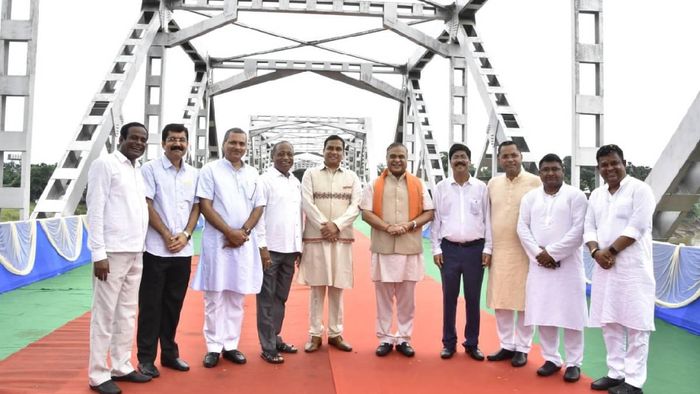Assam Chief Minister Himanta Biswa Sarma inaugurates two new bridges in Barak Valley