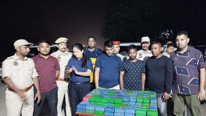 Assam Police seized drugs at Jorabat and nabbed three persons in connection with the drugs haul