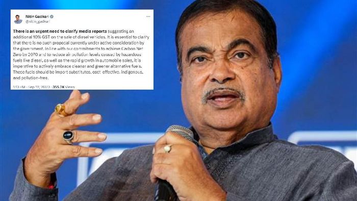 Union Minister Nitin Gadkari clears air on reports of extra 10% GST on diesel cars, says 'no such proposals'