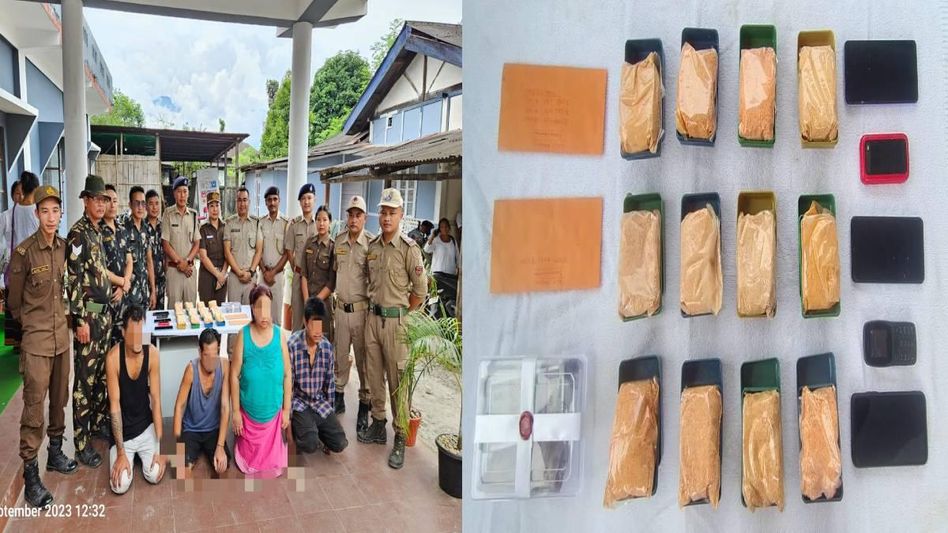 Arunachal : Contraband items, cash seized in Siang district, 4 drug peddlers including one woman arrested Arunachal : Contraband items, cash seized in Siang district, 4 drug peddlers including one woman arrested
