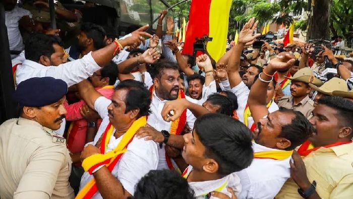 Massive protest in Karnataka