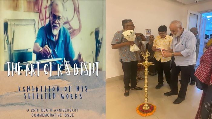 Art exhibition commemorating 25th death anniversary of Padma Shri Professor Ranbir Singh Bisht inaugurated in New Delhi by theatre personality MK Raina