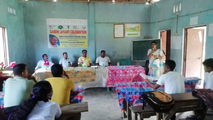 File Image of Assam School observing Gandhi Jayanti