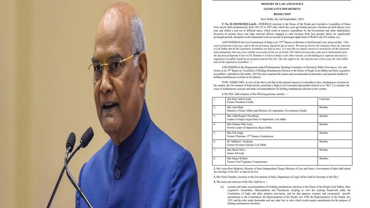 Government constitutes 8-member committee to examine ‘One Nation, One Election’