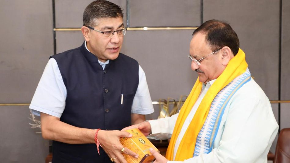Sikkim BJP President discusses party growth and future plans with National President JP Nadda Sikkim BJP President discusses party growth and future plans with National President JP Nadda