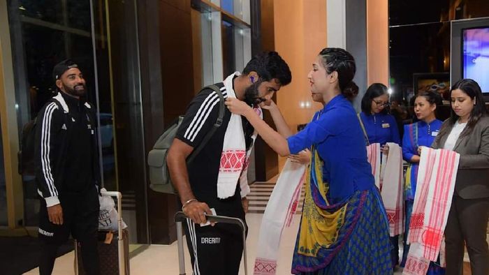 Assam: Team India arrives in Guwahati for ICC Cricket World Cup warm-up matches