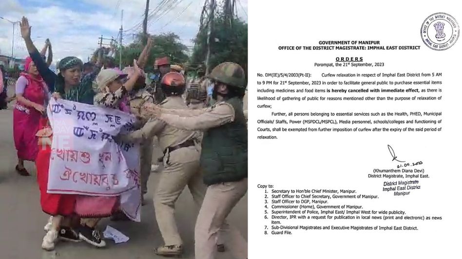 Manipur violence: Curfew relaxation cancelled in Imphal East with immediate effect amid fresh protest Manipur violence: Curfew relaxation cancelled in Imphal East with immediate effect amid fresh protest