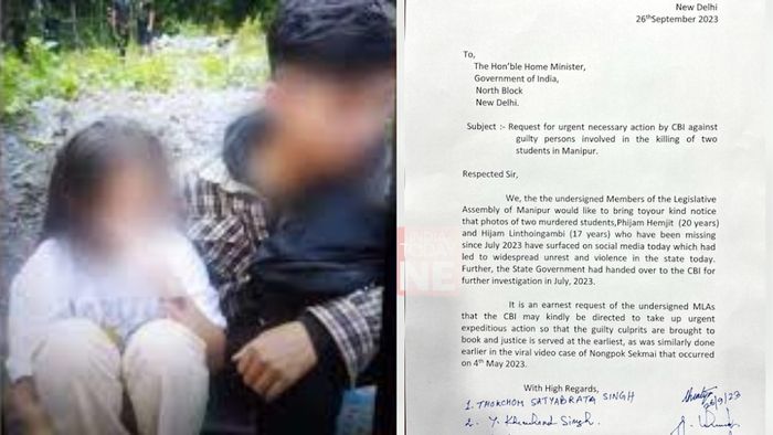 Manipur legislators demand CBI to probe into the murder of two Meitei teens