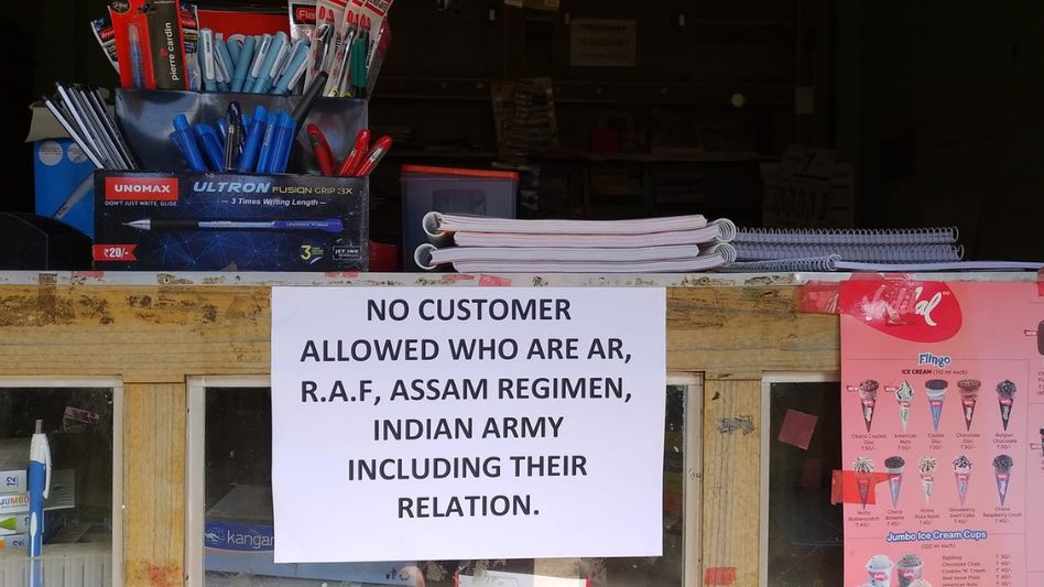 Manipur violence: Shopkeeper bars security personnel including relatives from availing items, photo goes viral on social media Manipur violence: Shopkeeper bars security personnel including relatives from availing items, photo goes viral on social media