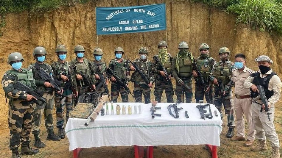 Manipur violence: Huge cache of arms recovered in Churachandpur and Thoubal districts Manipur violence: Huge cache of arms recovered in Churachandpur and Thoubal districts