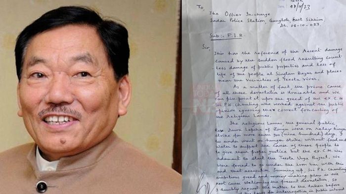 An FIR has been lodged against former Sikkim Chief Minister Pawan Kumar Chamling by Bharatiya Janata Party (BJP) MLA from East Gangtok, YT Lepcha, over alleged corruption in the Teesta Urja Project.