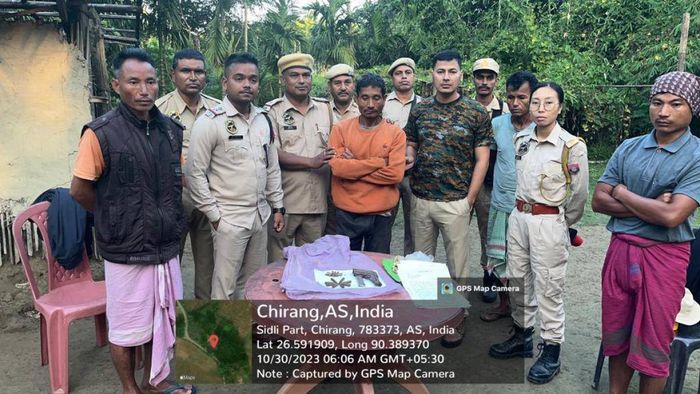 Police in Assam's Chirang district have seized arms and ammunition from near the border with neighbouring Bhutan.