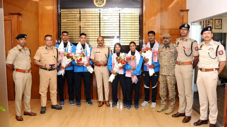 Assam: DGP felicitates Assam Police athletes Assam: DGP felicitates Assam Police athletes