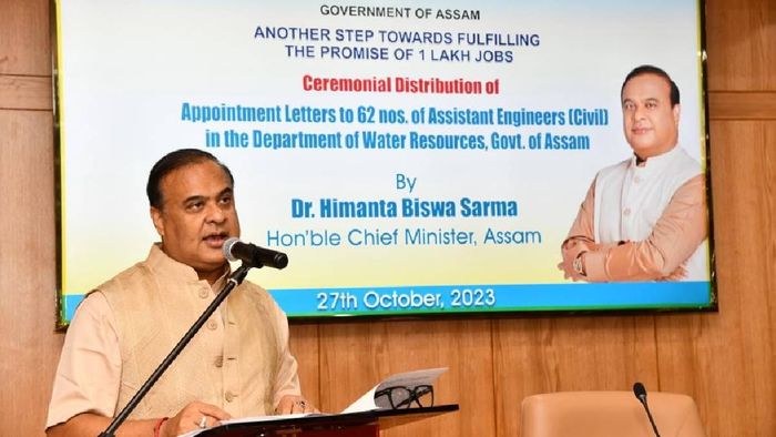 Assam: 87,782 jobs fulfilled out of promised 1 lakh, announces CM Himanta Biswa Sarma