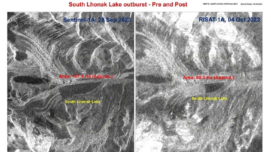 ISRO reveals causes of Lhonak Lake burst and subsequent floods in Sikkim ISRO reveals causes of Lhonak Lake burst and subsequent floods in Sikkim